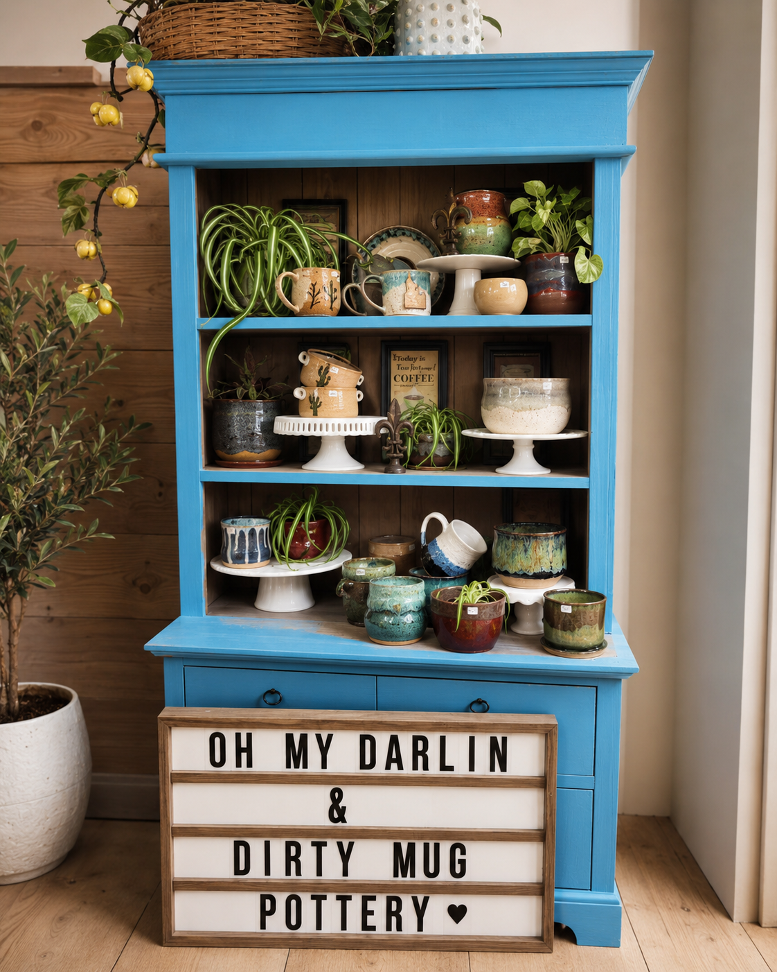 Custom pottery pieces from Dirty Mug Pottery