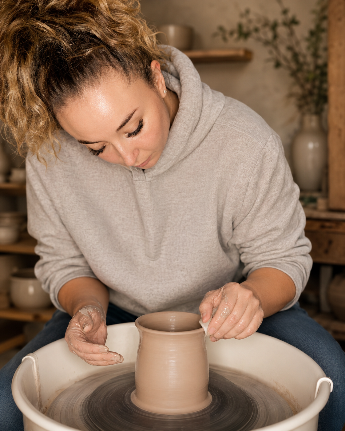 Tarin Mendoza, maker behind Dirty Mug Pottery