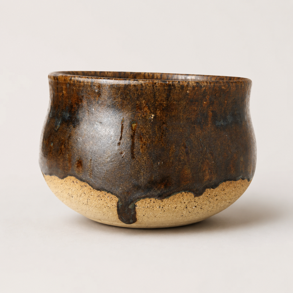 Rust Drip Ceramic Bowl