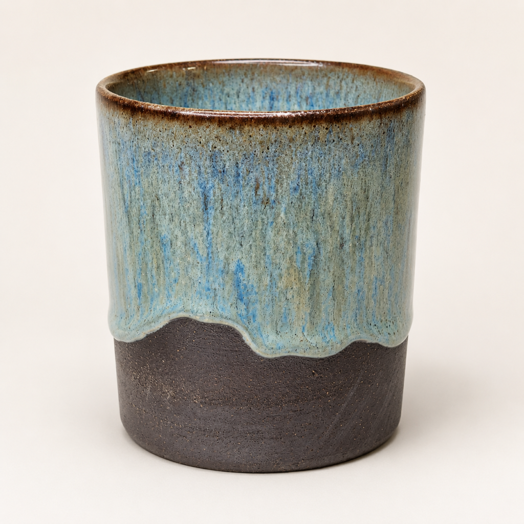Blue Drip Ceramic Tumbler