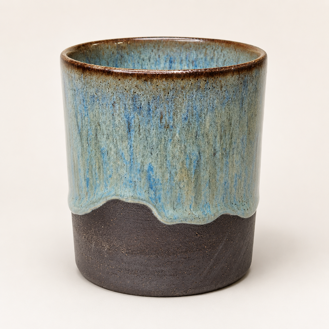 Blue Drip Ceramic Tumbler