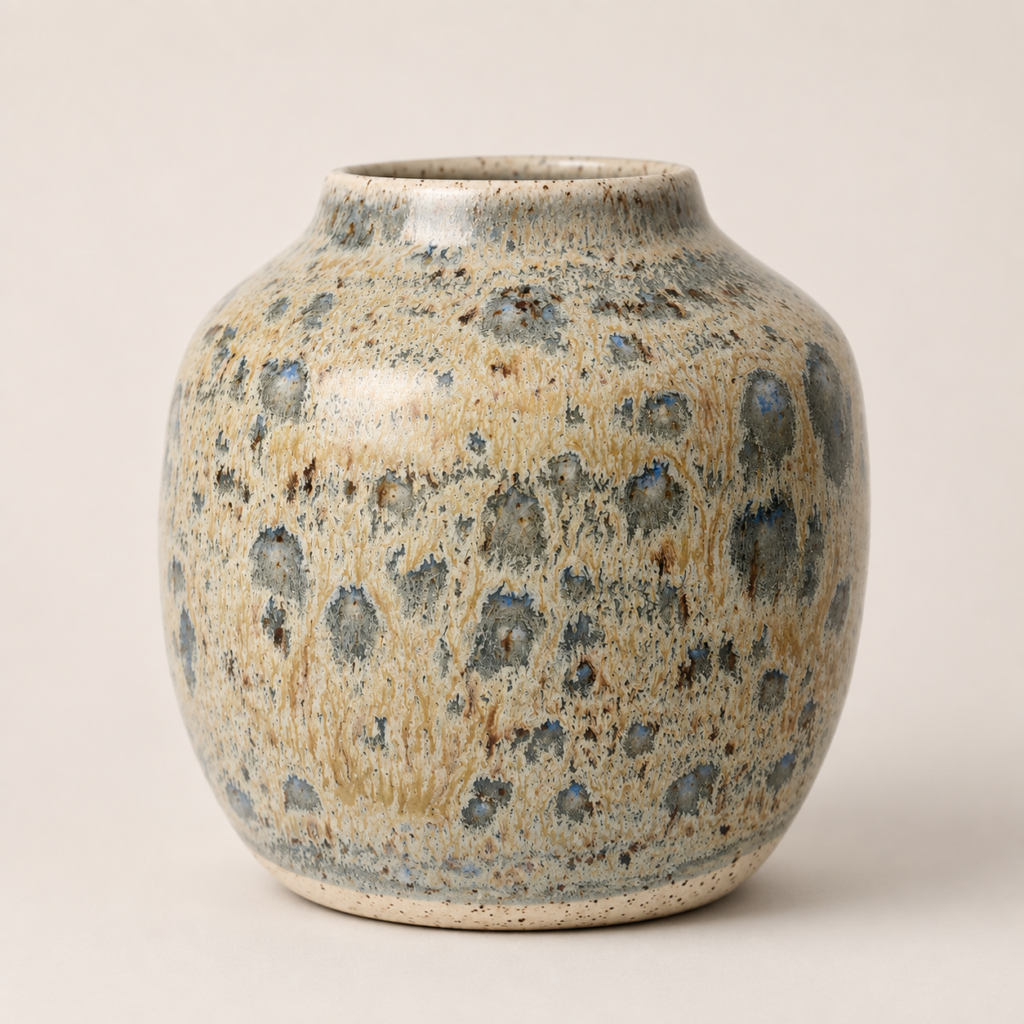 Speckled Leopard Ceramic Vase