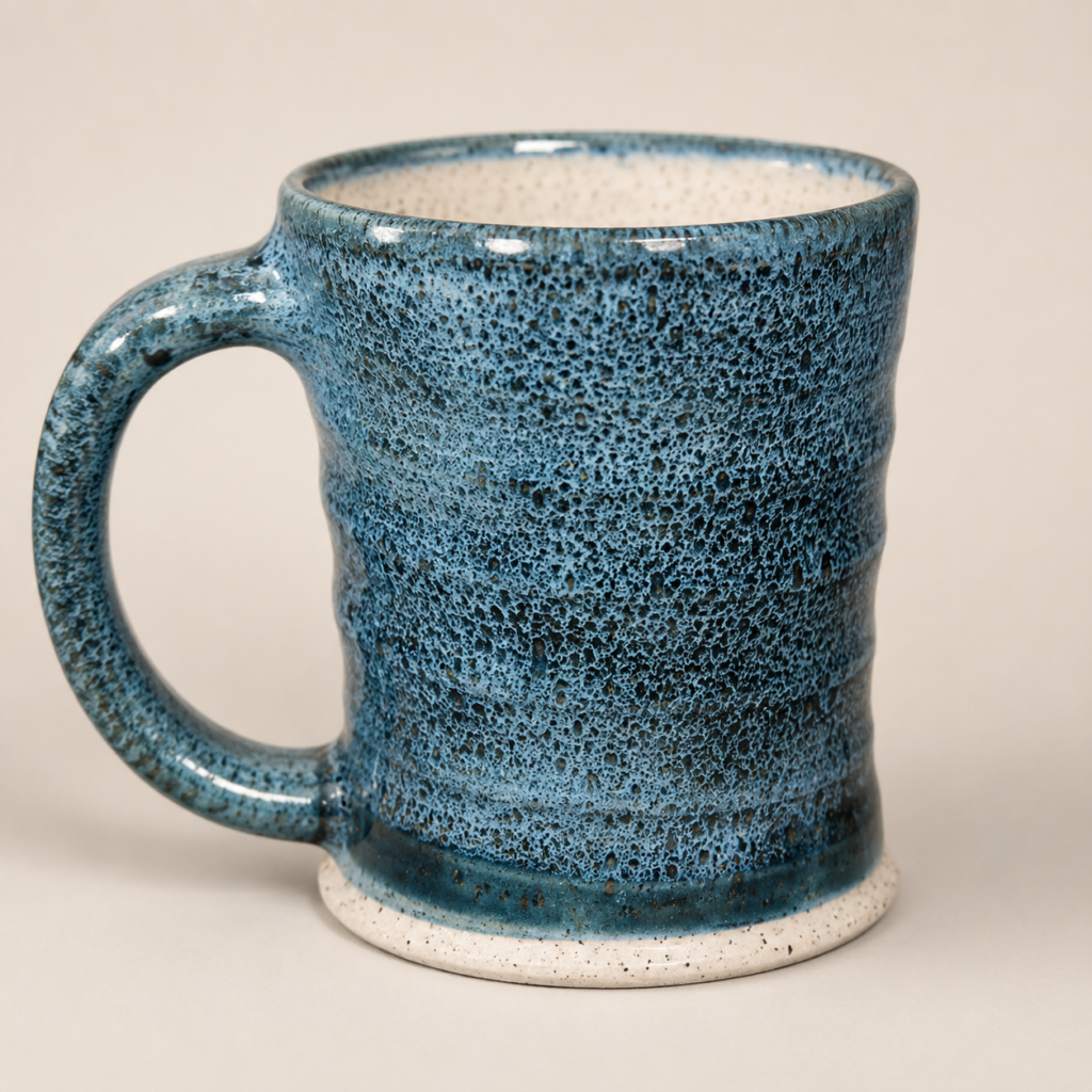 Blue Speckled Ceramic Mug