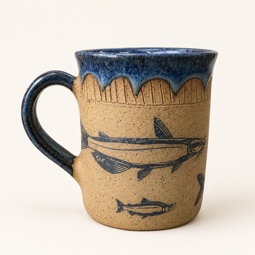 Fish Illustration Ceramic Mug