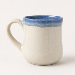 White and Blue Ceramic Mug